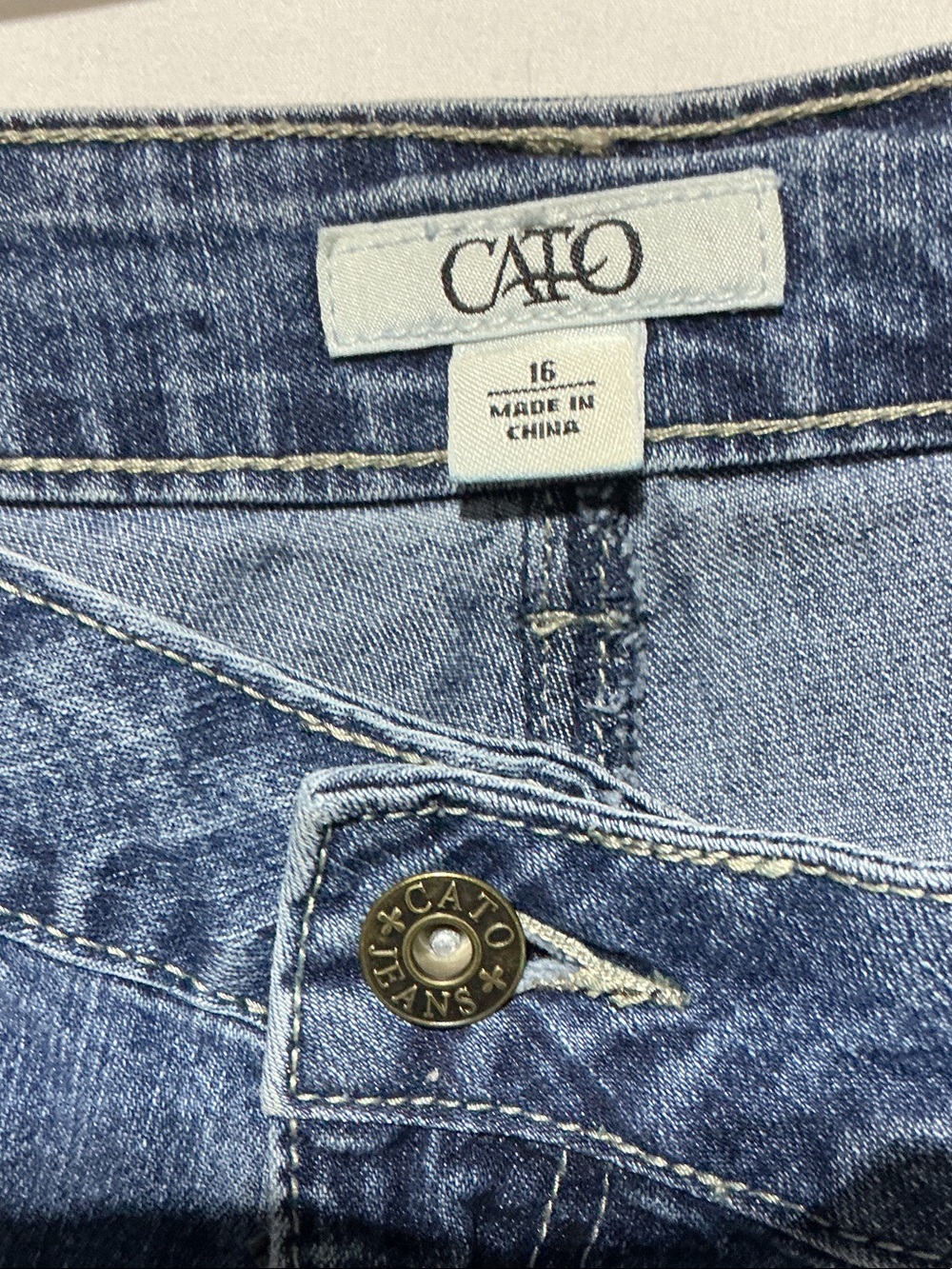 Cato Women’s Denim A-Line Skirt Sz 16 - Picture 4 of 5
